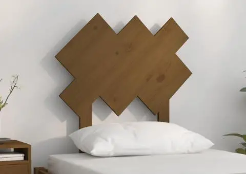 Tăblie de pat, maro miere, 72,5x3x81 cm, lemn masiv de pin - 3/5