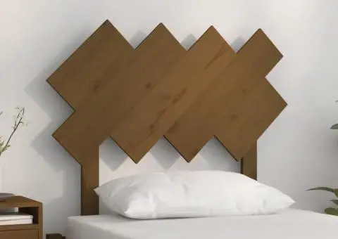 Tăblie de pat, maro miere, 92x3x81 cm, lemn masiv de pin - 3/5