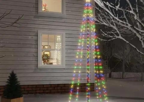 Brad de Crăciun, 310 LED-uri colorate, 300 cm, cu țăruș - 1/5