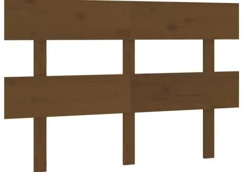 Tăblie de pat, maro miere, 138x3x81 cm, lemn masiv de pin - 2/5