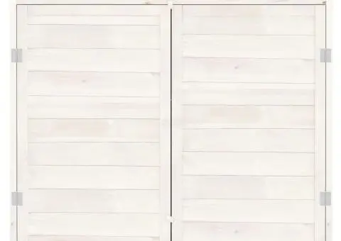 Șopron de grădină, alb, 102x52x112 cm, lemn masiv de brad - 3/5