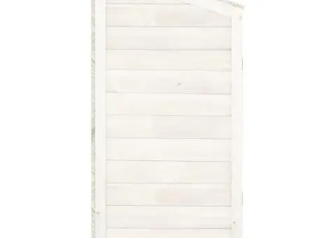 Șopron de grădină, alb, 102x52x112 cm, lemn masiv de brad - 5/5