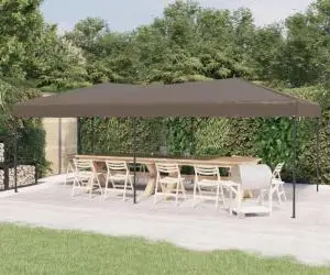 Cort pliabil pentru petreceri, gri taupe, 3x6 m