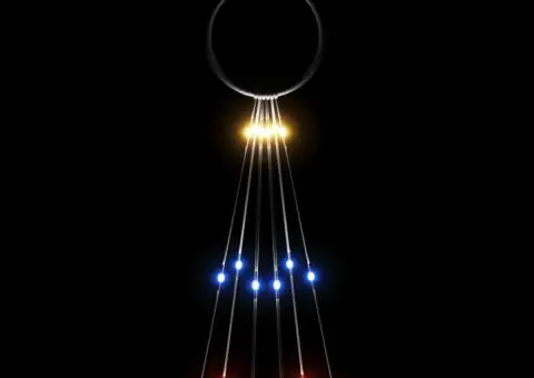 Brad de Crăciun pe catarg, 108 LED-uri, multicolor, 180 cm - 5/5