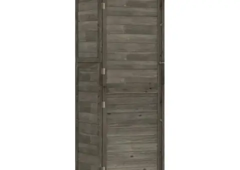 Șopron de grădină, antracit, 55x52x174,5 cm, lemn masiv de brad - 2/5