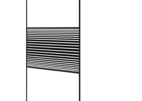 Paravan de duș walk-in negru 115x195 cm sticlă ESG transparentă - 2/5