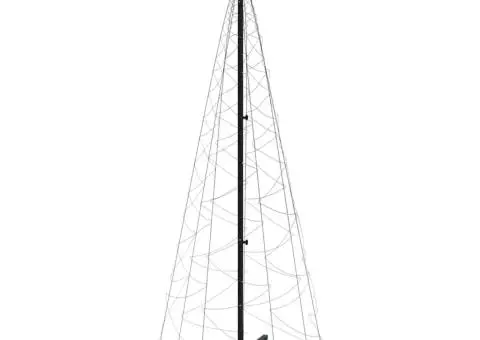 Brad de Crăciun conic, 200 LED-uri, alb rece, 70x180 cm - 3/5