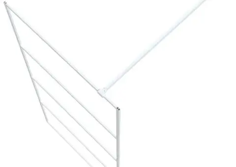 Paravan duș walk-in, alb, 90x195 cm, sticlă ESG transparentă - 5/5