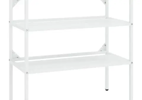 Cadru lavoar baie cu chiuvetă încorporată, alb, fier - 3/5