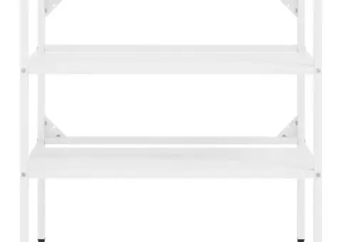 Cadru lavoar baie cu chiuvetă încorporată, alb, fier - 4/5