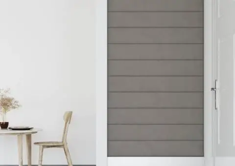 Panouri de perete 12 buc. gri deschis 90x15 cm catifea 1,62 m² - 4/5