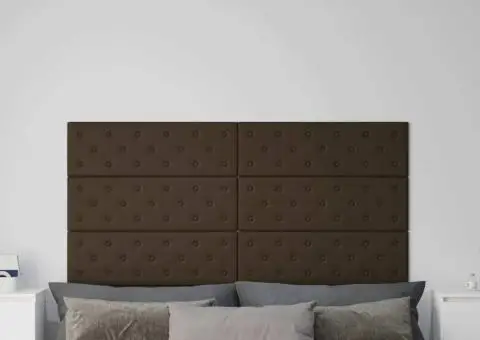 Panouri de perete 12 buc. maro 90x30 cm piele ecologică 3,24 m² - 1/5