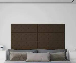 vidaXL Panouri de perete 12 buc. maro 90x30 cm piele ecologică 3,24 m²