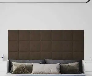 vidaXL Panouri perete 12 buc. maro, 30x30 cm, piele ecologică 1,08 m²