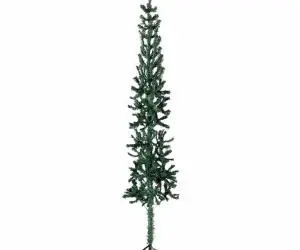 vidaXL Jumătate brad de Crăciun subțire cu suport, verde, 150 cm