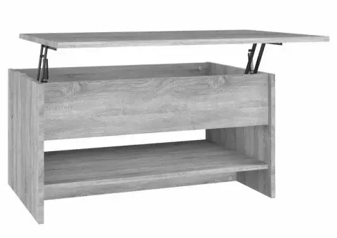 Măsuță de cafea, gri sonoma, 80x50x40 cm, lemn prelucrat - 2/5