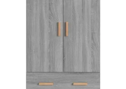 Dulap înalt, gri sonoma, 70x31x115 cm, lemn compozit - 3/5