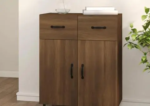 Dulap, stejar maro, 69,5x34x90 cm, lemn prelucrat - 1/5