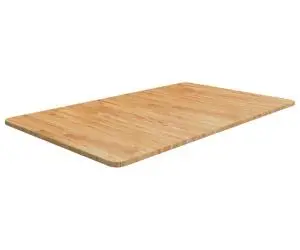 vidaXL Blat de baie, maro deschis, 100x60x1,5 cm, lemn masiv tratat