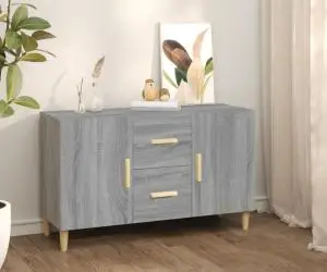 vidaXL Servantă, gri sonoma, 100x36x60 cm, lemn compozit