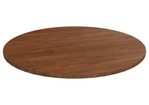 Blat de masă rotund maro închis Ø90x1,5 cm lemn stejar tratat - 1/4