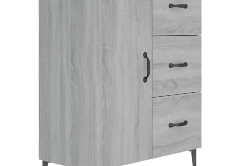 Dulap, gri sonoma, 69,5x34x90 cm, lemn compozit - 2/5