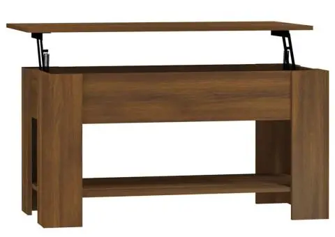 Măsuță de cafea, stejar fumuriu, 101x49x52 cm, lemn prelucrat - 2/5