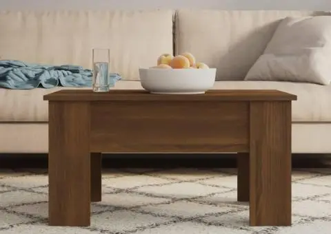 Măsuță de cafea, stejar maro, 79x49x41 cm, lemn prelucrat - 1/5