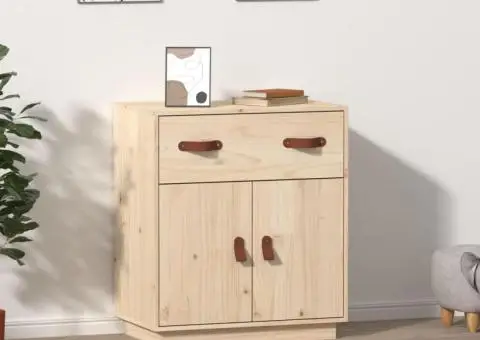 Servantă, 65,5x40x75 cm, lemn masiv de pin - 1/5