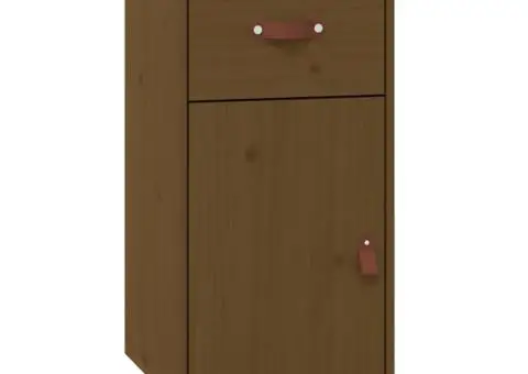 Servantă, maro miere, 34x40x75 cm, lemn masiv de pin - 2/5