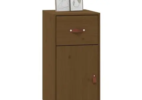 Servantă, maro miere, 34x40x75 cm, lemn masiv de pin - 4/5