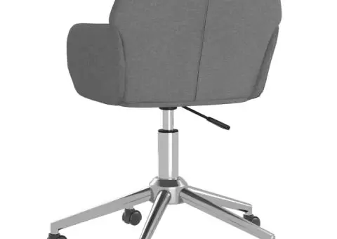 Scaun de birou pivotant, gri deschis, material textil - 5/5