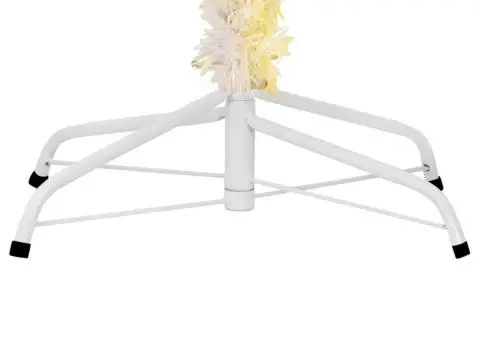 Brad de Crăciun artificial cu vârfuri irizate, alb, 240 cm, PVC - 5/5