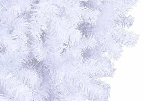 Brad de Crăciun artificial inversat, cu suport, alb, 210 cm - 4/5