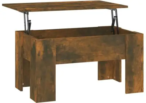 Măsuță de cafea, stejar fumuriu, 79x49x41 cm, lemn prelucrat - 5/5