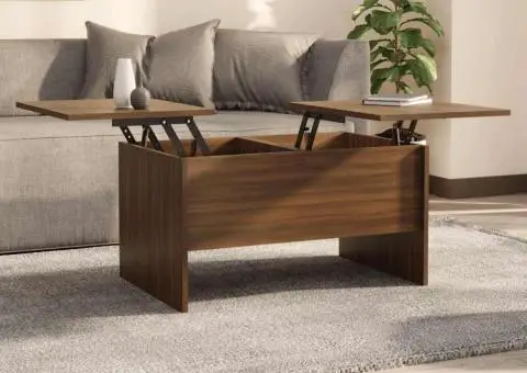 Măsuță de cafea, stejar maro, 80x50x42,5 cm, lemn prelucrat - 1/5