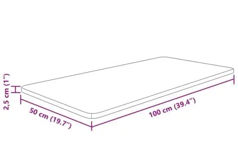 Blat de baie, maro deschis, 100x50x2,5 cm, lemn masiv tratat - 4/4