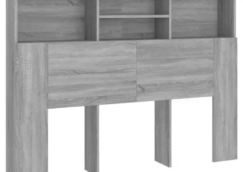 Tăblie de pat cu dulap, gri sonoma, 140x19x103,5 cm - 2/5