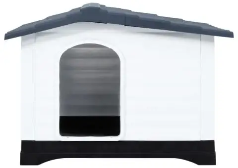 Cușcă de câini, gri, 90,5x68x66 cm, polipropilenă - 2/5