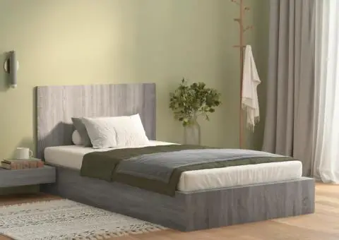 Tăblie de pat, gri sonoma, 120x1,5x80 cm, lemn compozit - 3/5