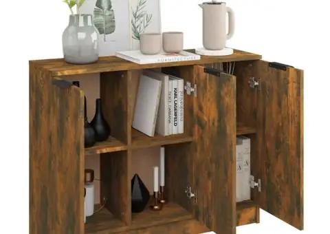 Servantă, stejar fumuriu, 90,5x30x70 cm, lemn prelucrat - 4/5