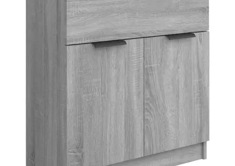 Dulap, sonoma gri, 60x30x70 cm, lemn prelucrat - 2/5