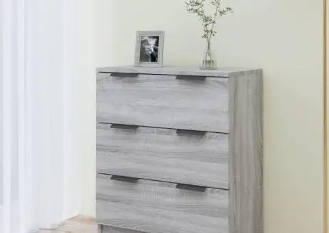 Dulap, sonoma gri, 60x30x70 cm, lemn prelucrat - 3/5