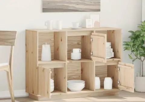 Servantă, 110,5x35x80 cm, lemn masiv de pin - 3/5