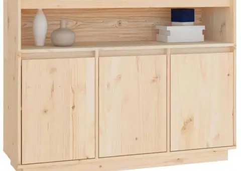 Servantă, 104,5x34x80 cm, lemn masiv de pin - 4/5