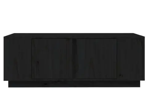 Măsuță de cafea, negru, 110x50x40 cm, lemn masiv de pin - 5/5