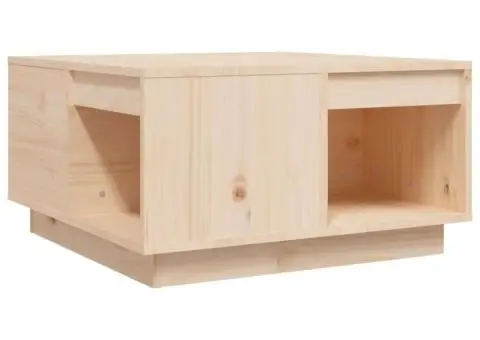 Măsuță de cafea, 60x61x32,5 cm, lemn masiv de pin - 2/5