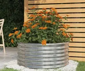 vidaXL Jardinieră argintiu 80x80x36 cm oțel vopsit electrostatic