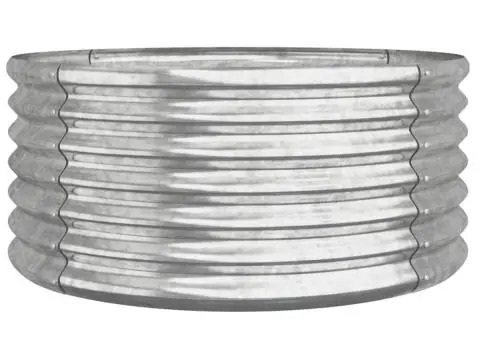 Jardinieră argintiu 80x80x36 cm oțel vopsit electrostatic - 2/4