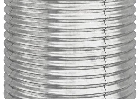 Jardinieră argintiu 80x80x68 cm oțel vopsit electrostatic - 2/4